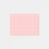 Grid paper: minimalist grid (pink) post-it klebezettel (Vorderseite)