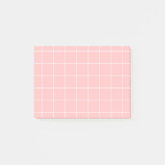 Grid paper: minimalist grid (pink) post-it klebezettel