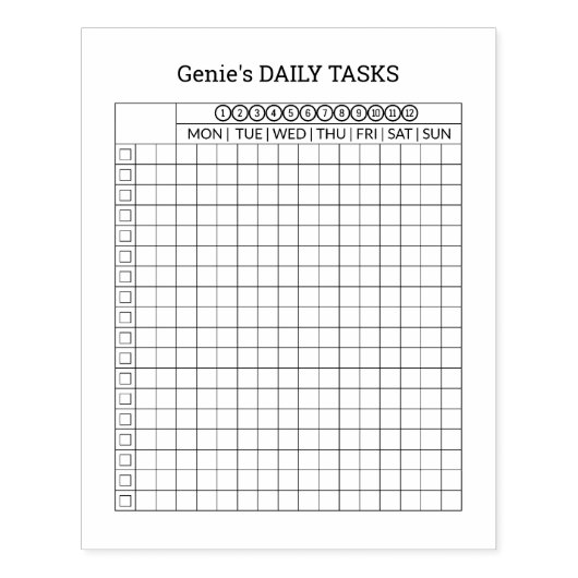 Grid Planning Gummistempel (Prägung)