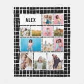 Grid Schwarz-weiß 12 Foto modern minimalistisch ab Fleecedecke (Vorderseite)