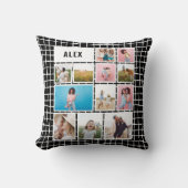 Grid Schwarz-weiß 12 Foto modern minimalistisch ab Kissen (Vorderseite)