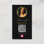 Grid Social Media QR-Code des Influencer-Fotos Gef Visitenkarte (Vorderseite)