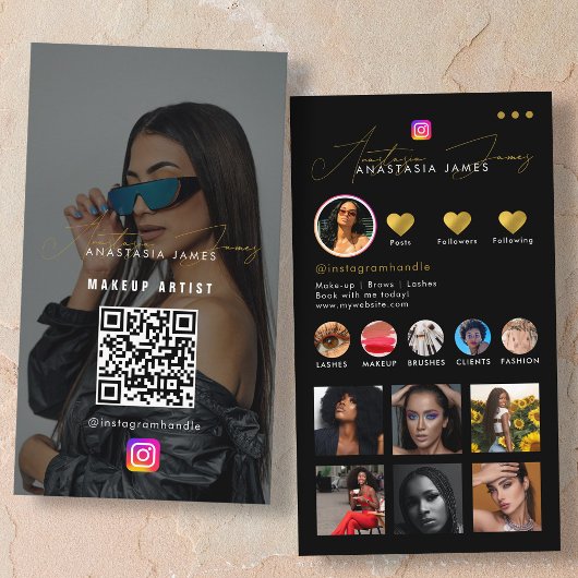 Grid Social Media QR-Code des Influencer-Fotos Gef Visitenkarte