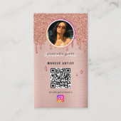 Grid Social Media QR-Code des Influencer-Fotos Gef Visitenkarte (Vorderseite)