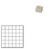Grid Square Simple Blank Checkbox Plaid Gummistempel (Stempel)