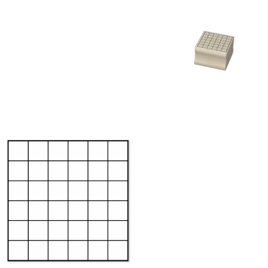 Grid Square Simple Blank Checkbox Plaid Gummistempel (Stempel)