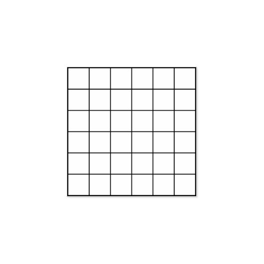 Grid Square Simple Blank Checkbox Plaid Gummistempel (Prägung)