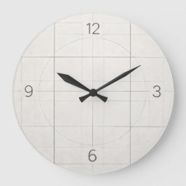 Grid Time — Minimal Architectural Große Wanduhr