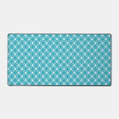 Grid und Stars Gingham Blue Schreibtischunterlage (Vorderseite)