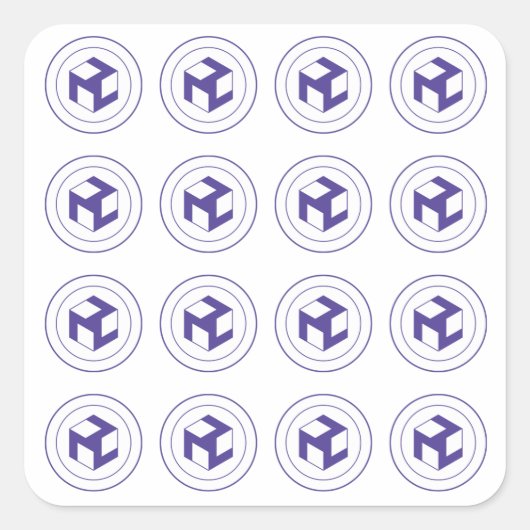 Grid von Antahkaranas - Platz Antahkarana - männli Quadratischer Aufkleber (Vorderseite)