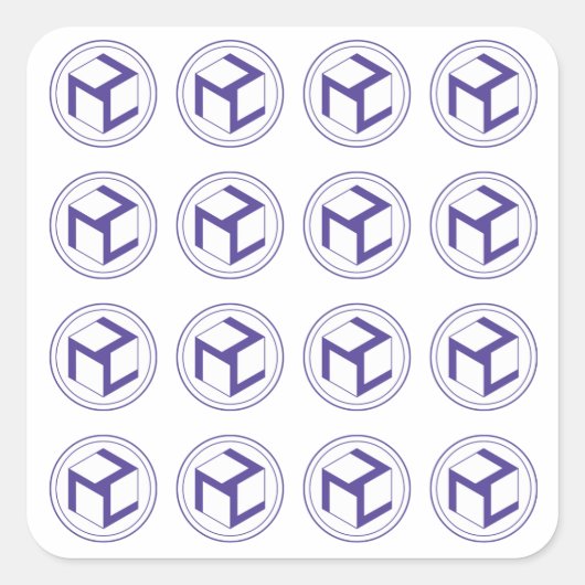 Grid von Antahkaranas - Platz Antahkarana - weibli Quadratischer Aufkleber (Vorderseite)