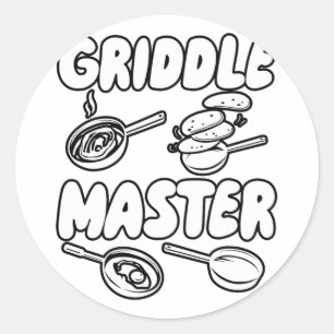 Griddle Master Funny Grillen Runder Aufkleber