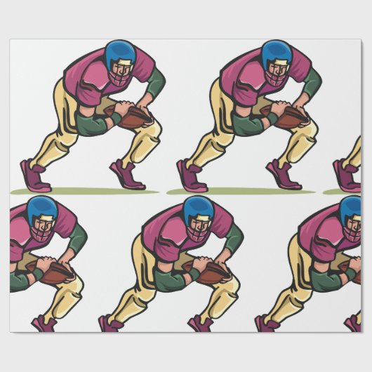 Gridiron Football Player Geschenkpapier (Flach)
