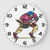 Gridiron Football Player Große Wanduhr (Vorderseite)