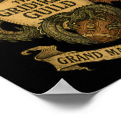 Gridiron Guild Dragon Emblem Fantasy Football Draf Poster (Ecke)