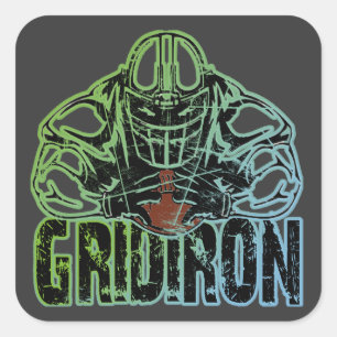Gridiron Quadratischer Aufkleber