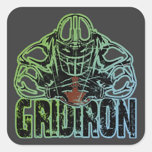 Gridiron Quadratischer Aufkleber (Vorderseite)