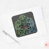 Gridiron Quadratischer Aufkleber (Umschlag)