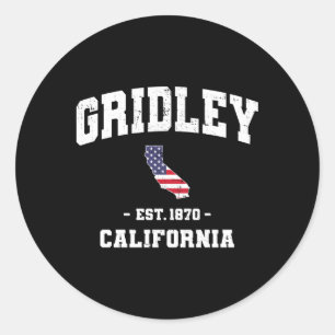 Gridley California Ca Staat Athletic Sports Runder Aufkleber
