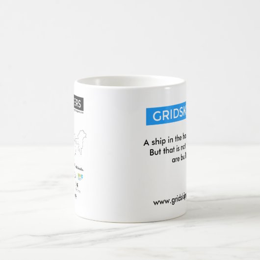GRIDSKIPPERS Tasse mit Karte und Sponsoren (Mittel)