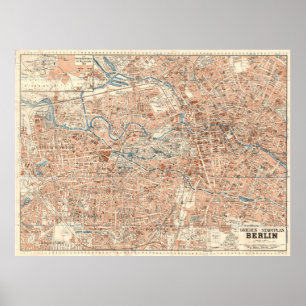 Grieben Berlin Stadtplan – Vintage Deutsche Stadtk Poster