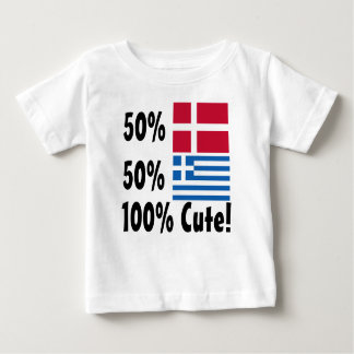 Grieche 100% 50% Dänische-50% niedlich Baby T-shirt