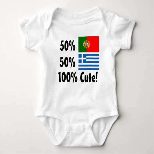 Grieche 100% 50% Portugiese-50% niedlich Baby Strampler (Vorderseite)
