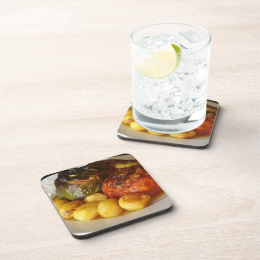 Grieche angefülltes Gemüse (Gemista) Untersetzer (Rechte Seite)