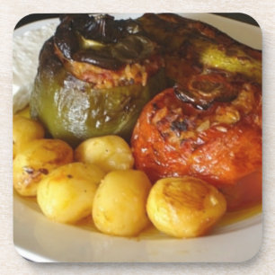 Grieche angefülltes Gemüse (Gemista) Untersetzer