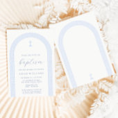 Grieche Arch White Blue Taufe Einladung