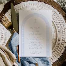 Grieche Arch White Blue Taufe