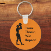 Grieche Athlete Basketball gewinnt Formel Orange Schlüsselanhänger (Vorderseite)