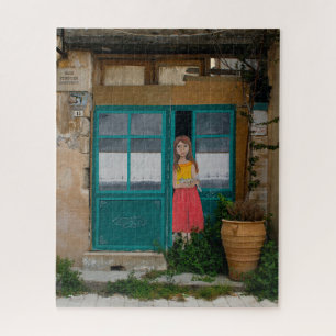 Grieche Dorfstraße Art Jigsaw Puzzle