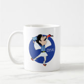 Grieche Evzone Tanzen mit Flagge OPA! Kaffeetasse (Links)
