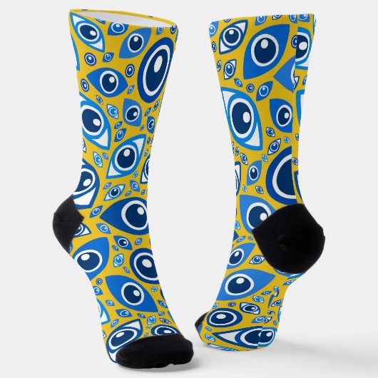 Grieche Eye-Blues Socken (Gewinkelt)