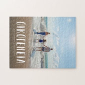 Grieche Familie ein Foto personalisierter Text ver Puzzle (Horizontal)