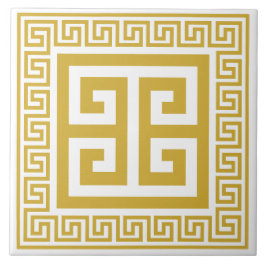 Grieche goldene Keramik Fliese