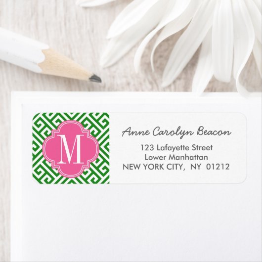 Grieche griechisch-grüne und rosa Muster (Insitu)