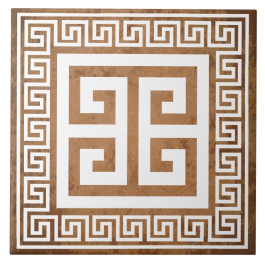 Grieche Hauptmuster - Keramik für Weißdesign Fliese (Vorderseite)