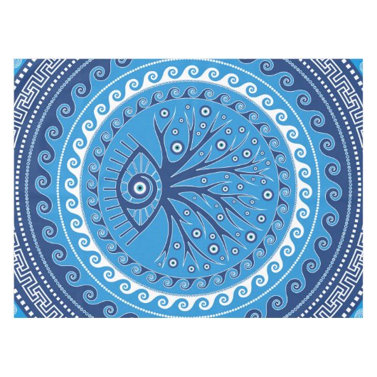 Grieche Mati Mataki - Matiasma Blicks-Baum Tischdecke (Vorderseite (Horizontal))