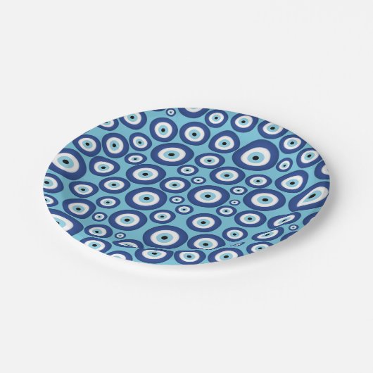 Grieche Mati Mataki - Matiasma Blicks-Muster #2 Pappteller (Schrägansicht)