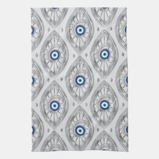 Grieche Mati Mataki - Matiasma Blicks-Muster #3 Geschirrtuch (Vertikal)
