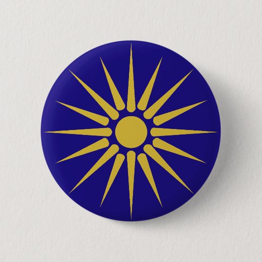Grieche Mazedonien, Griechenland-Flagge Button (Vorderseite)
