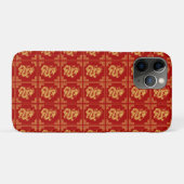 Grieche Rahmen Gold Dragon Muster Rot Case-Mate iPhone Hülle (Rückseite (Horizontal))