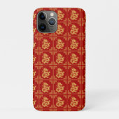 Grieche Rahmen Gold Dragon Muster Rot Case-Mate iPhone Hülle (Rückseite)