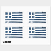 Grieche Rechteckiger Aufkleber (Blatt)