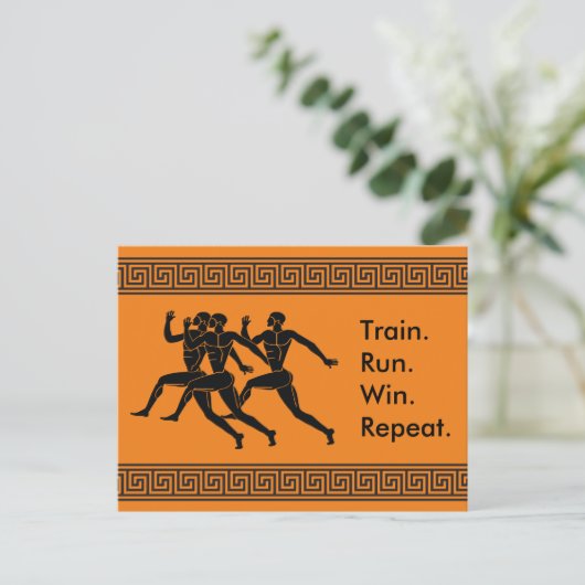 Grieche Sportwettkampf-Formel Postkarte (Stehend Vorderseite)