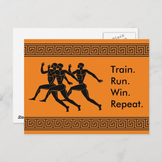 Grieche Sportwettkampf-Formel Postkarte (Vorne/Hinten)