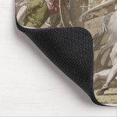 Grieche-und Trojan-Kampf über dem Körper von Mousepad (Ecke)