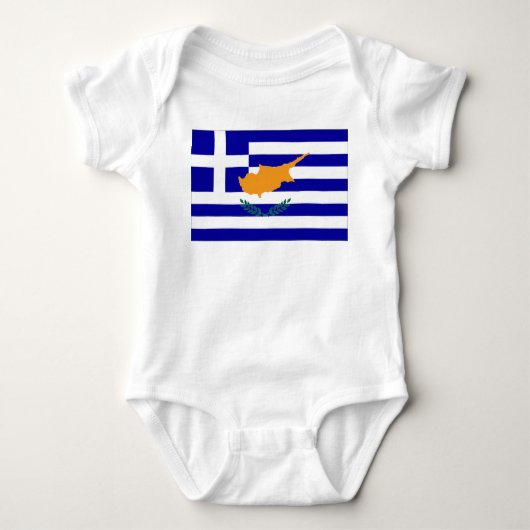 Grieche-Zypern-Flagge Baby Strampler (Vorderseite)